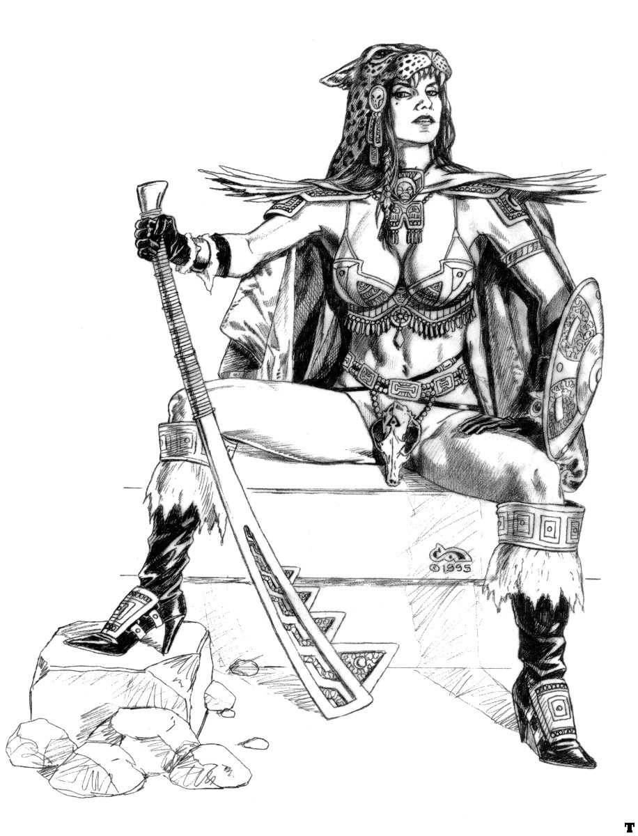 A Ee Female Drawing Warrior Women