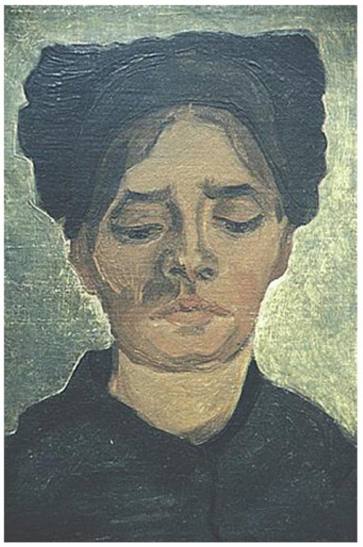 Vincent Van Gogh Retrato De Una Mujer Campesina Con Una Gorra Oscura