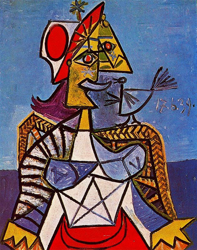 Pablo Picasso Seated woman 1939 7392 cm Descriptif de l œuvre
