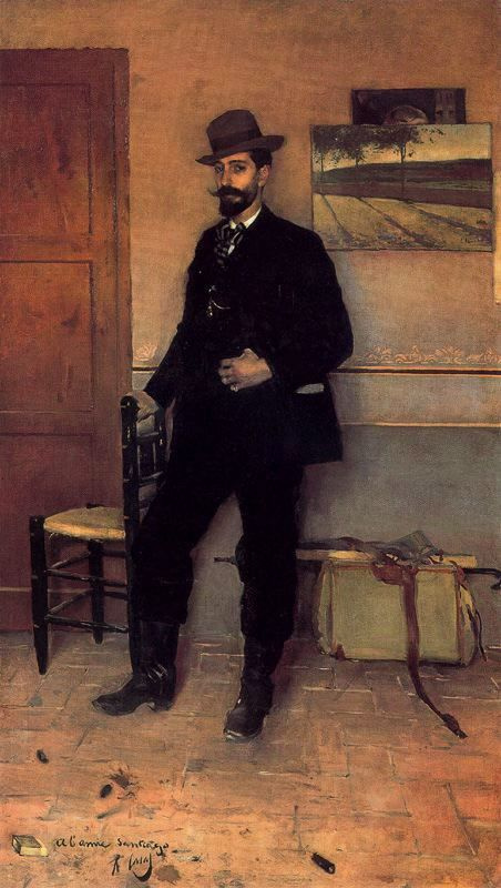 Portrait of Santiago Rusinol 1889 96166 cm by Ramon Casas i Carbó