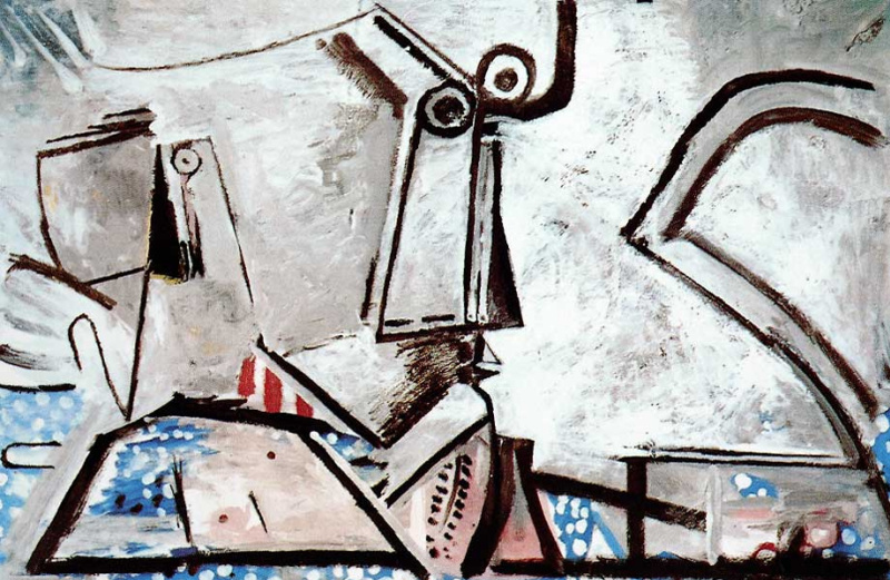 Pablo Picasso Reclining Nude and head 1973 195130 cm Descripción de