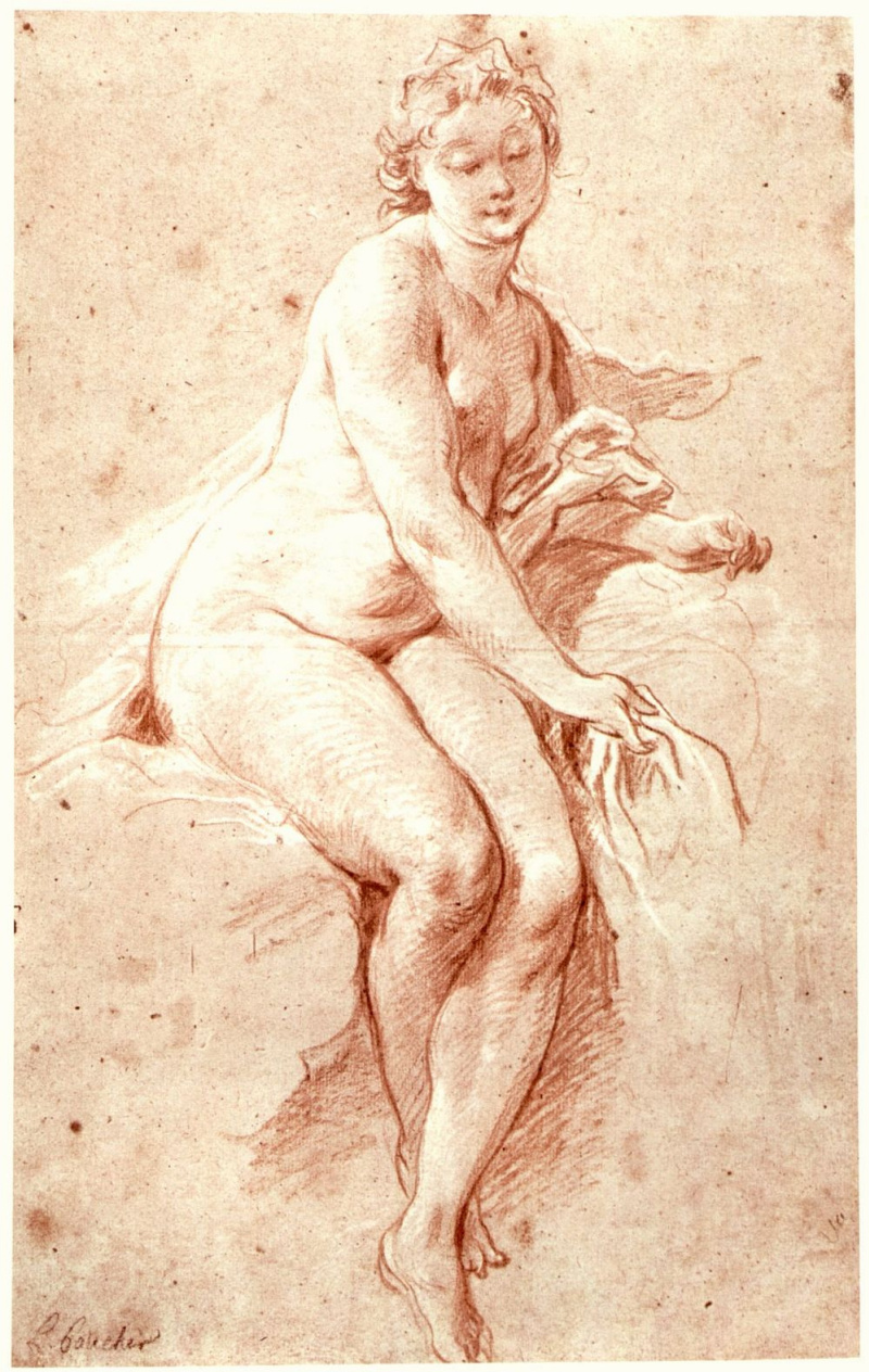 Francois Boucher Seated Nude 1738 Descripción de la obra Arthive