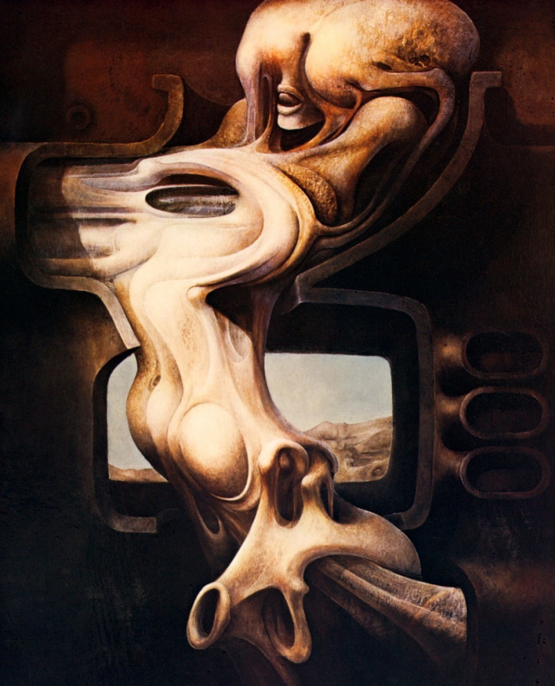 Hans Rudolph Giger The Tribute Of Beckettou 1968 80100 Cm