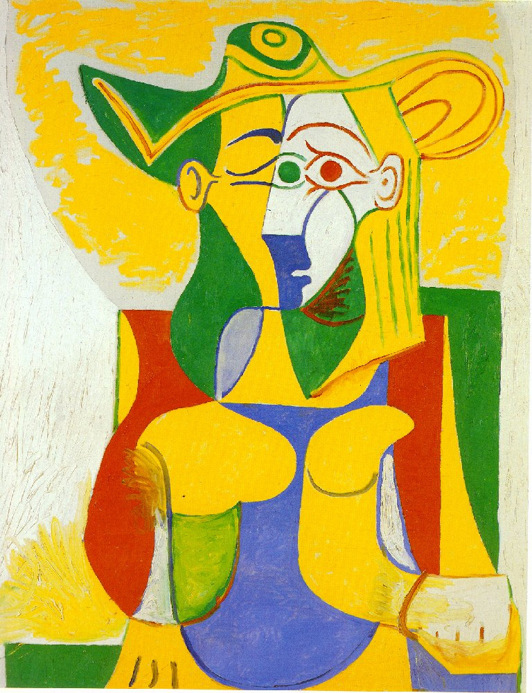 Pablo Picasso Woman sitting in chair 1962 Descripción de la obra