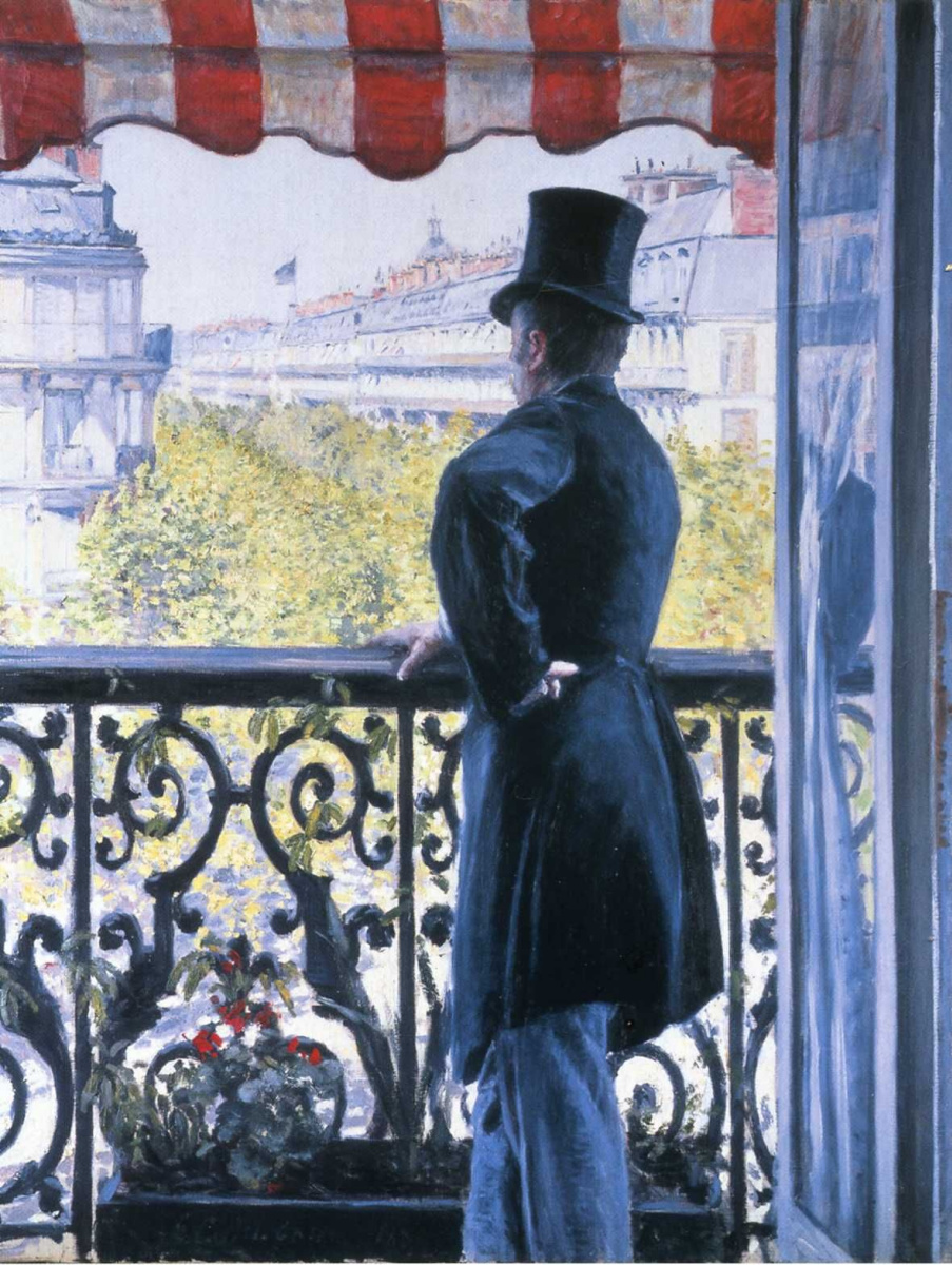 Gustave Caillebotte L Homme Sur Le Balcon Osman Boulevard