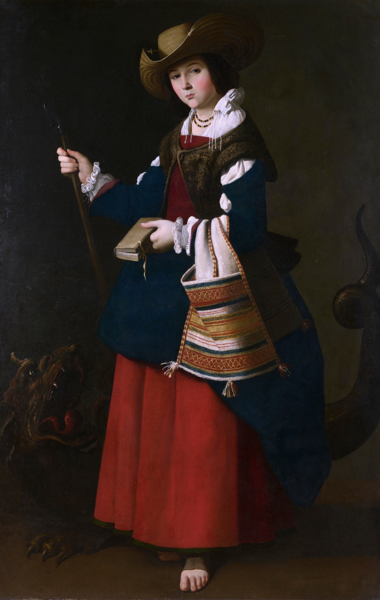 Saint Margaret Of Antioch 1631 105163 Cm By Francisco De Zurbaran