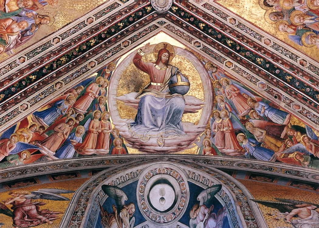 The Ceiling Painting Of The Madonna Di San Brizio In Orvieto Christ In