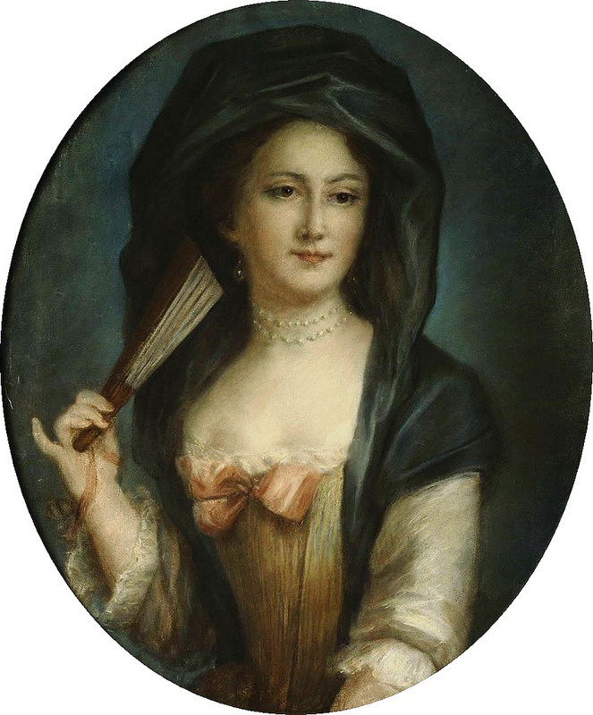 Rosalba Carriera Carrera Retrato De Una Dama Con Un Fan