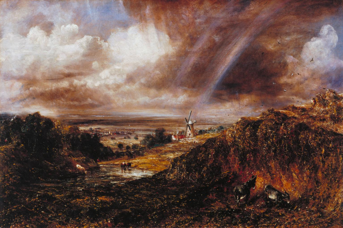 John Constable. Hampstead Heath with a rainbow