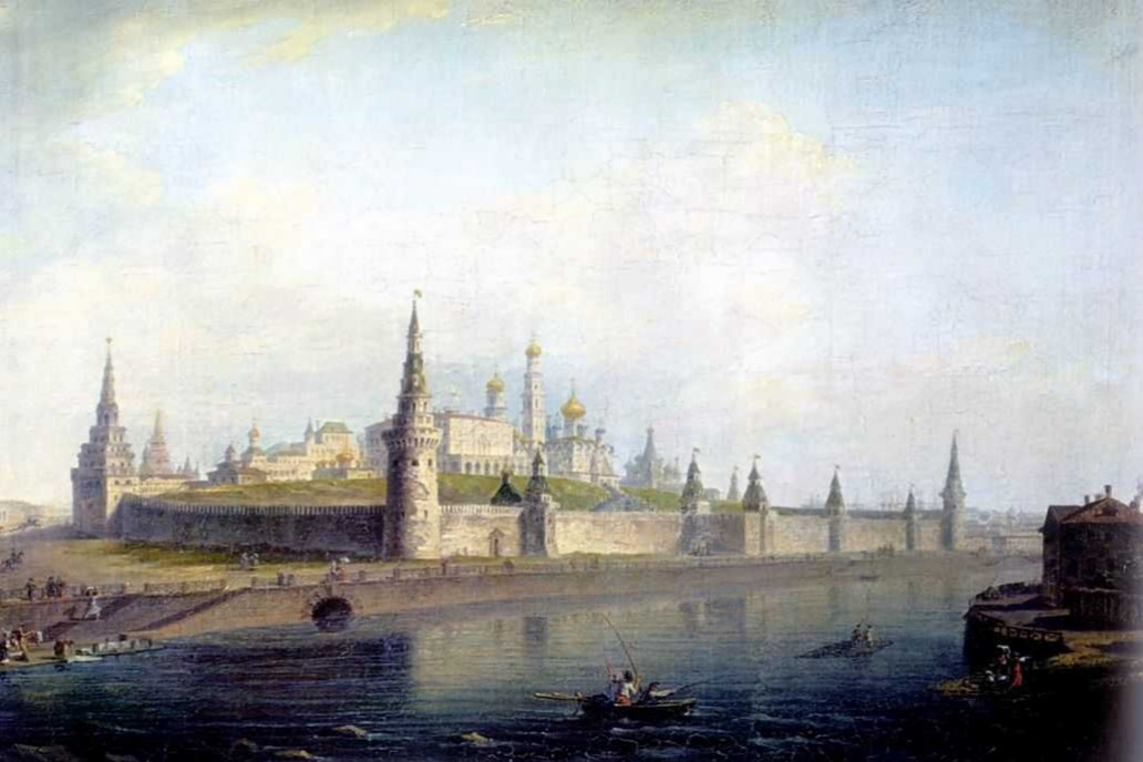 Maxim Nikiforovich Vorobiev. View of the Moscow Kremlin (from the side of the Stone Bridge)