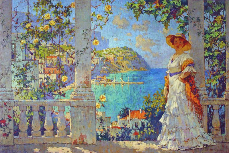 Konstantin Ivanovich Gorbatov. View of the island of Capri