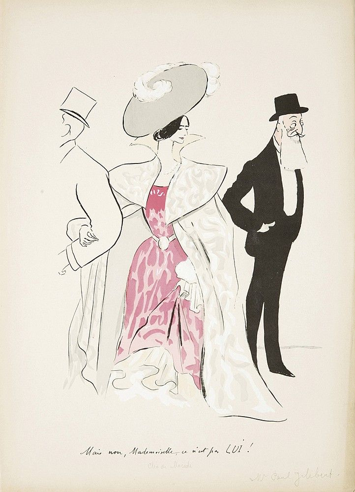 Caricature of Leopold II and Cléo de Mérode Caricature of Leopold II and Cléo de Mérode