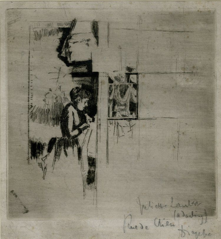 У. Сикерт «Жульетт Ламберт», ок. 1885, гравюра, 20×20, Британский музей в Лондоне У. Сикерт «Жульетт Ламберт», ок. 1885, гравюра, 20×20, Британский музей в Лондоне