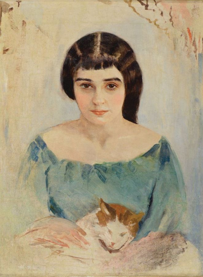 Иегуда Пэн. «Две кошечки (портрет Раисы Идельсон)». 1908. Из собрания Алисы Лабас Иегуда Пэн. «Две кошечки (портрет Раисы Идельсон)». 1908. Из собрания Алисы Лабас