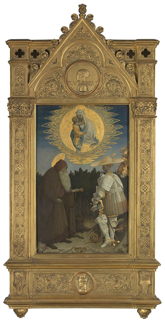 Antonio Pisanello. Madonna and Child, Saints Anthony and George. 1435−41. National Gallery, London Antonio Pisanello. Madonna and Child, Saints Anthony and George. 1435−41. National Gallery, London