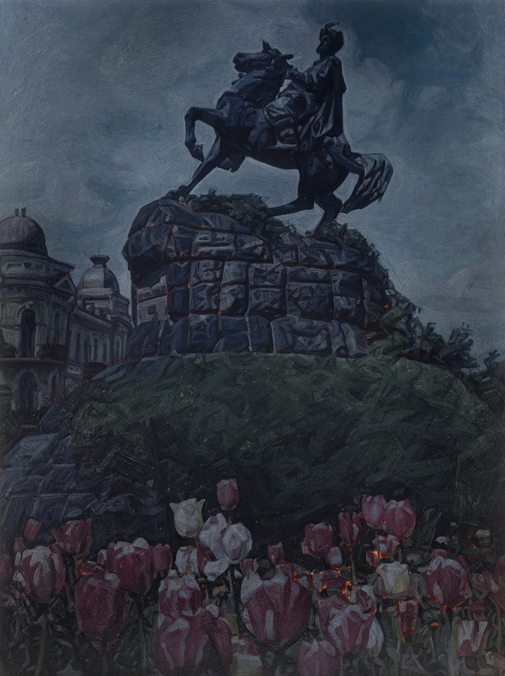 Сергей Чайка «Памятник Богдану Хмельницкому», 2016 год, холст, масло, 120×90 см. Сергей Чайка «Памятник Богдану Хмельницкому», 2016 год, холст, масло, 120×90 см.
