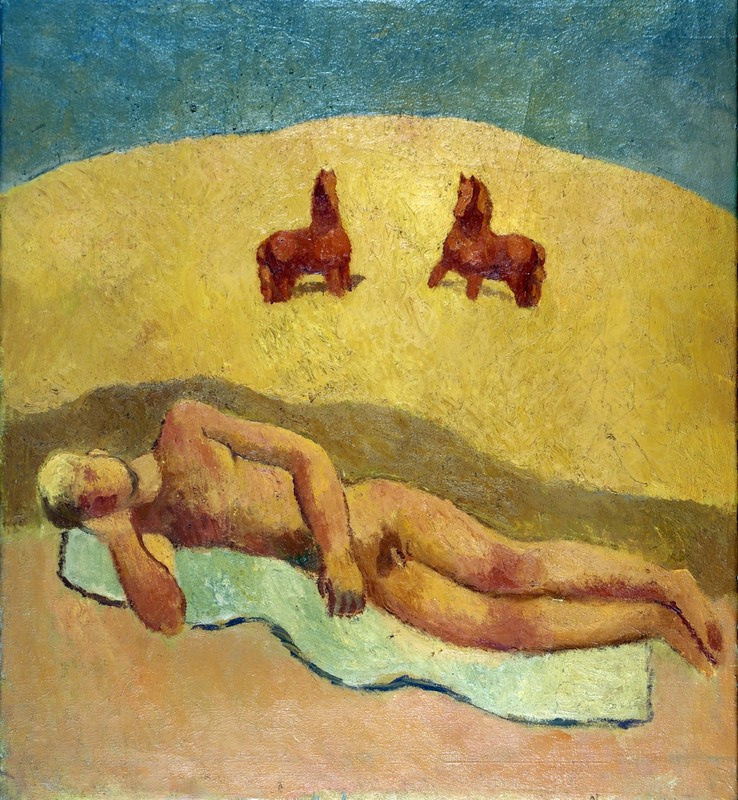 Юрий Егоров. Спящий на песке. 1980 Юрий Егоров. Спящий на песке. 1980