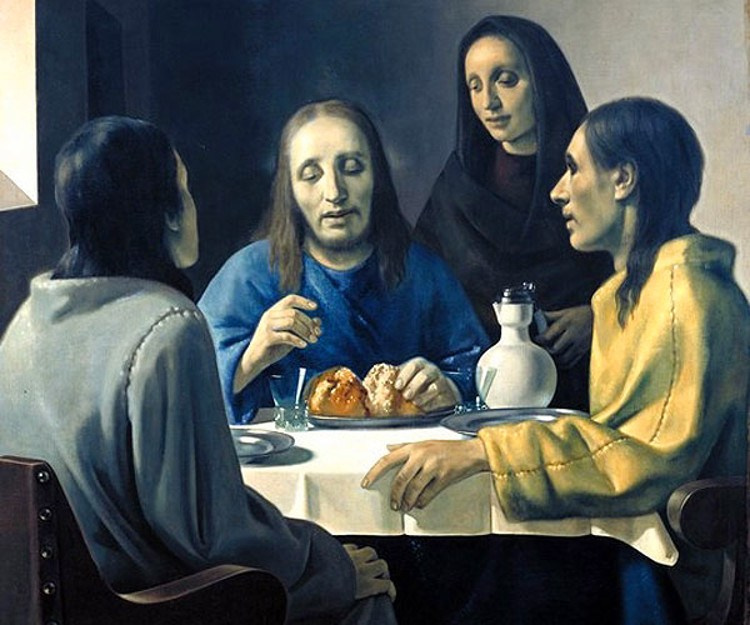 Christ in Emmaus is the first painting by Meegeren, successfully passed off as an unknown Vermeer Christ in Emmaus is the first painting by Meegeren, successfully passed off as an unknown Vermeer