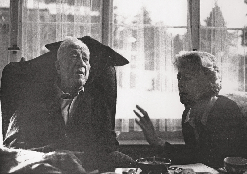 Olda and Oskar Kokoschka in Villeneuve, 1980, the year of the artist's death.