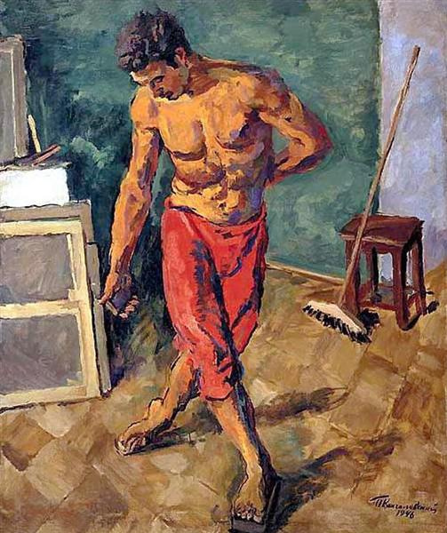 Петр Кончаловский. «Полотер». 1946 Петр Кончаловский. «Полотер». 1946