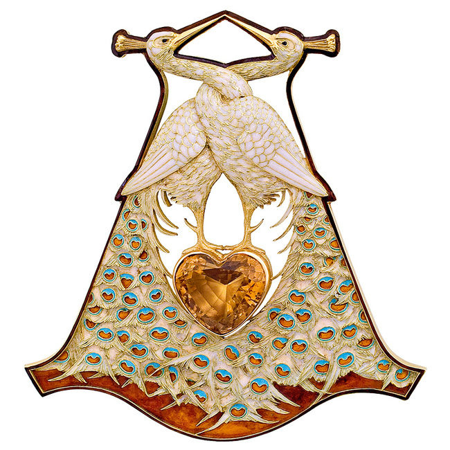 Подвеска “Два павлина”, 1897–1898