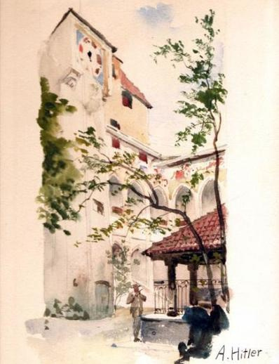 It is interesting, that most of the paintings by Hitler included placid landscapes, buildings and st It is interesting, that most of the paintings by Hitler included placid landscapes, buildings and st