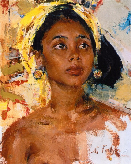 Nicolai Fechin. A girl from the island of Bali. 1938 Nicolai Fechin. A girl from the island of Bali. 1938