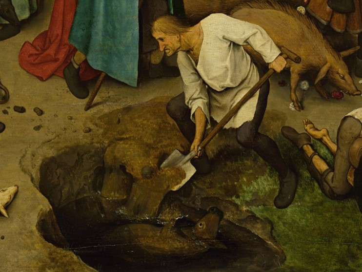 Brueghel’s “Flemish Proverbs” with explanation: the topsy turvy world