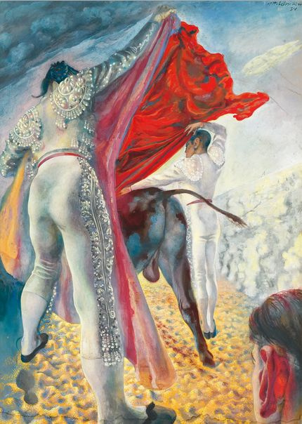 «Бой быков» Павла Челищева, датированный 1934-м годом, прежде находился в собрании аргентинского кол «Бой быков» Павла Челищева, датированный 1934-м годом, прежде находился в собрании аргентинского кол