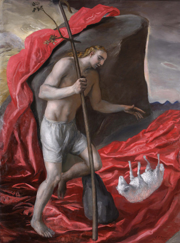 One of Lino Frongia’s paintings from 1980 is influenced by the old artists. One of Lino Frongia’s paintings from 1980 is influenced by the old artists.