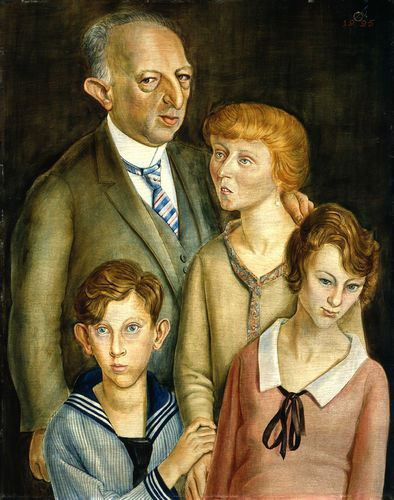 На групповом портрете кисти Отто Дикса - банкир из Дрездена Фриц Гласер (Fritz Glaser) и его семья: На групповом портрете кисти Отто Дикса - банкир из Дрездена Фриц Гласер (Fritz Glaser) и его семья: