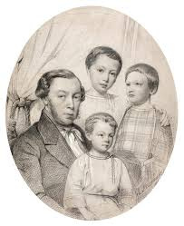Мария Поленова. Портрет Дмитрия Поленова с сыновьями.