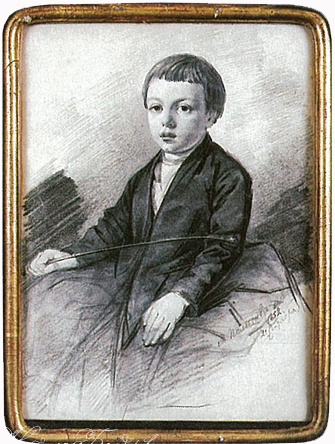 Василий Поленов в детстве. Рисунок его матери.