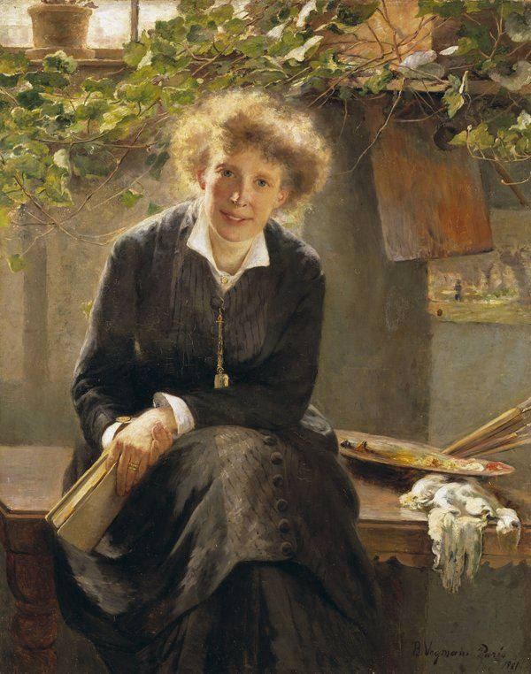 Берта Вегманн. Портрет художницы Жанны Баук (Bertha Wegmann, portrait of the artist Jeanna Bauck) Берта Вегманн. Портрет художницы Жанны Баук (Bertha Wegmann, portrait of the artist Jeanna Bauck)