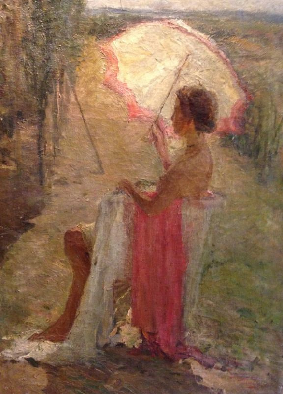 Сергей Герасимов (1885−1964). Дама с солнечным зонтиком. 1920-е (холст, масло. 80×60 см) Сергей Герасимов (1885−1964). Дама с солнечным зонтиком. 1920-е (холст, масло. 80×60 см)