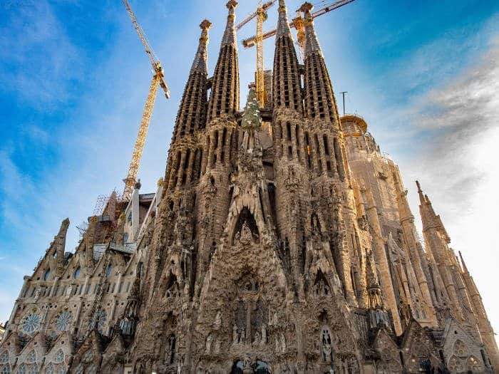 Part of the Sagrada Família, built by Gaudí himself. The temple is being constructed to this day. Ph