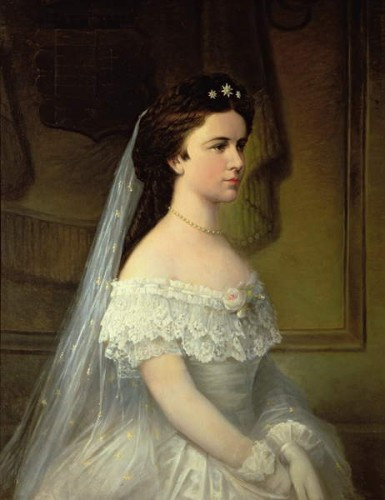 Sissi, a 16 year old bride. Austrian School, 19th century. Canvas, oil