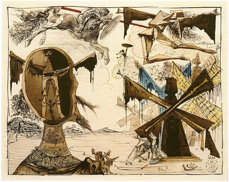 Salvador Dali. Illustration for the novel "don Quixote"