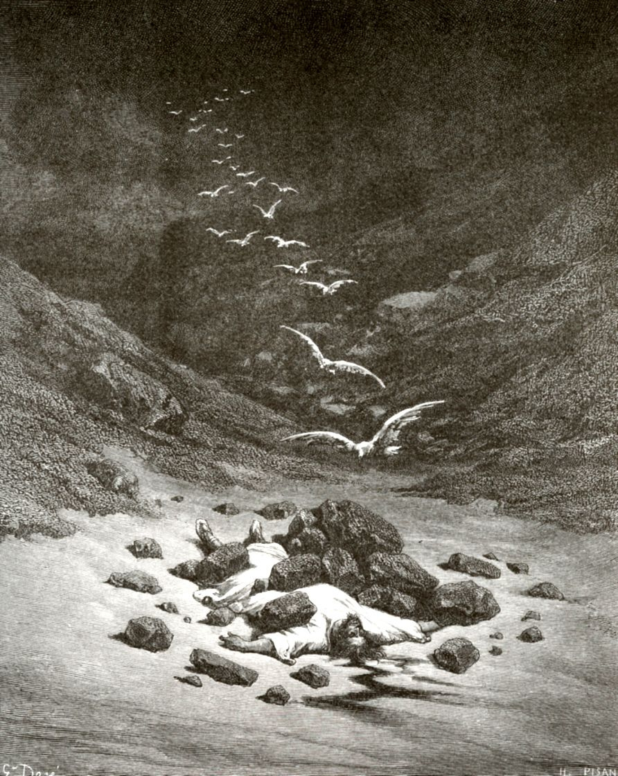 Paul Gustave Dore. Death of Ahan