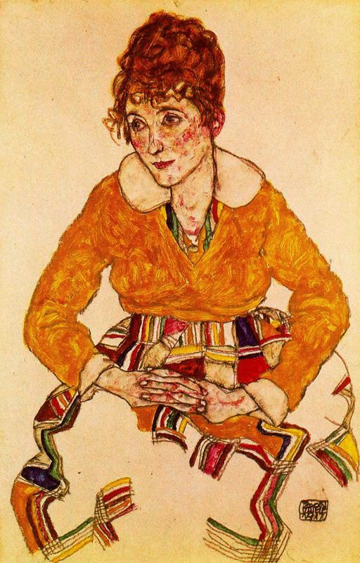 Egon Schiele. Portrait of the artist's wife