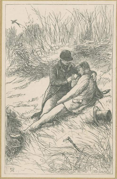 John Everett Millais. Felix Graham in trouble. Illustration for the works of Anthony Trollope