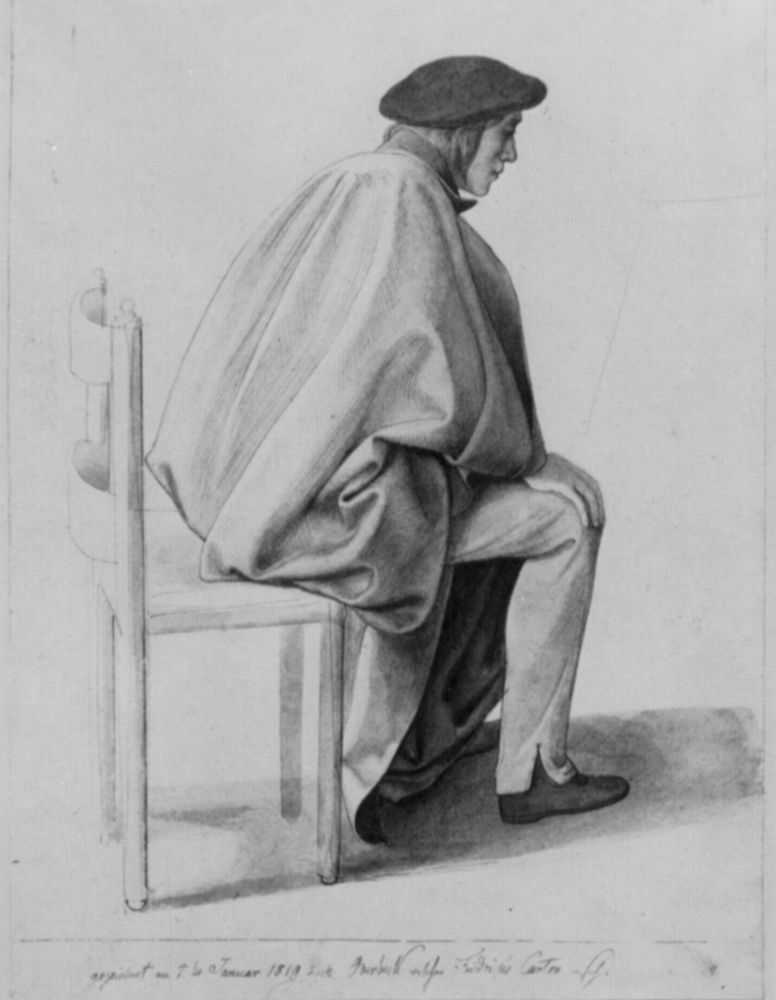 Julius Schnorr von Karolsfeld. Setting of Friedrich Overbeck in the white Cape