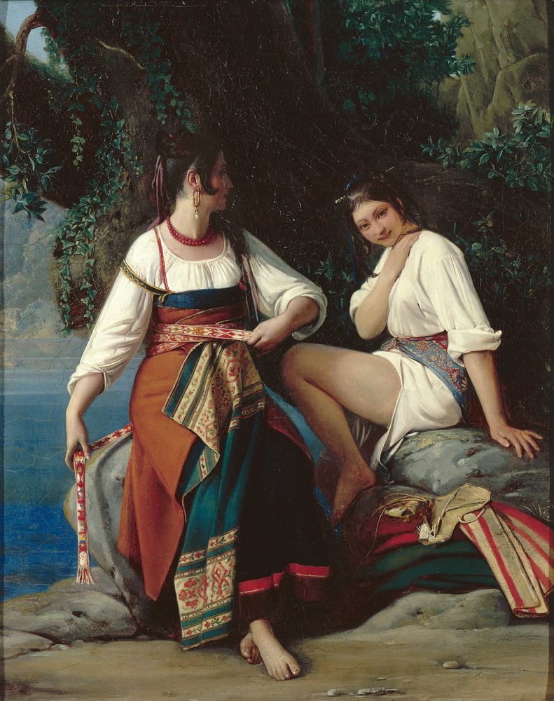 Louis Léopold Robert. Two bathers, folk costume of San Donato Val di Comino