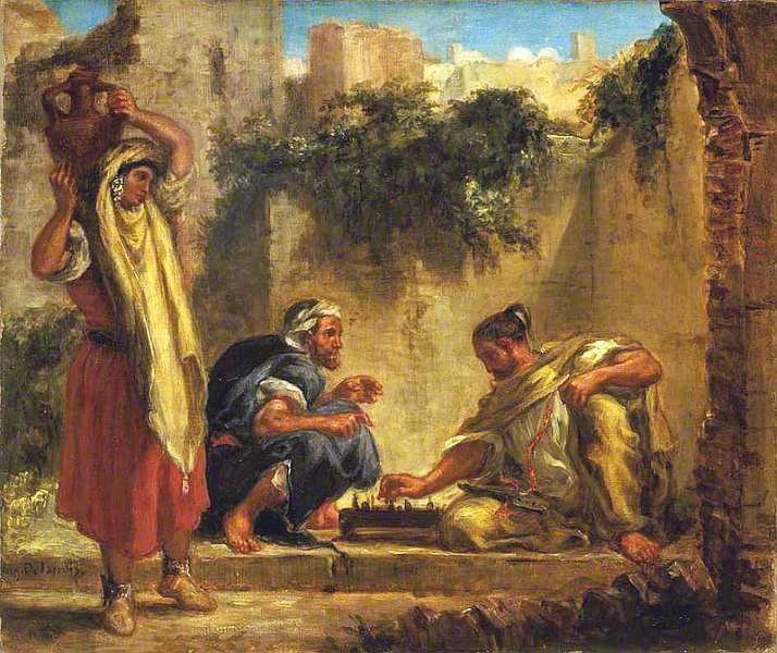 Эжен Делакруа - Арабы играют в шахматы, 1847, 55×46 см: Описание ...