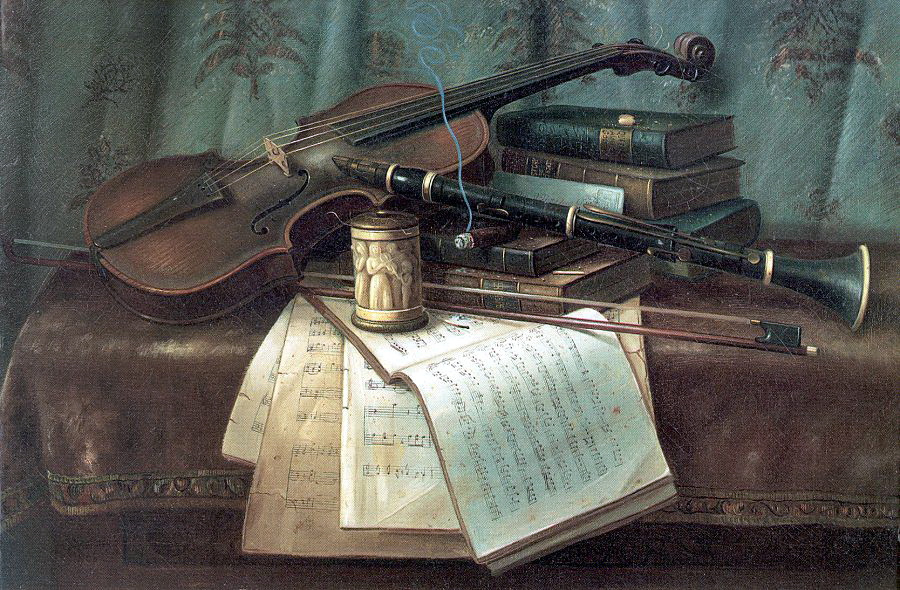 Charles A. Meynep. Violin and music notes