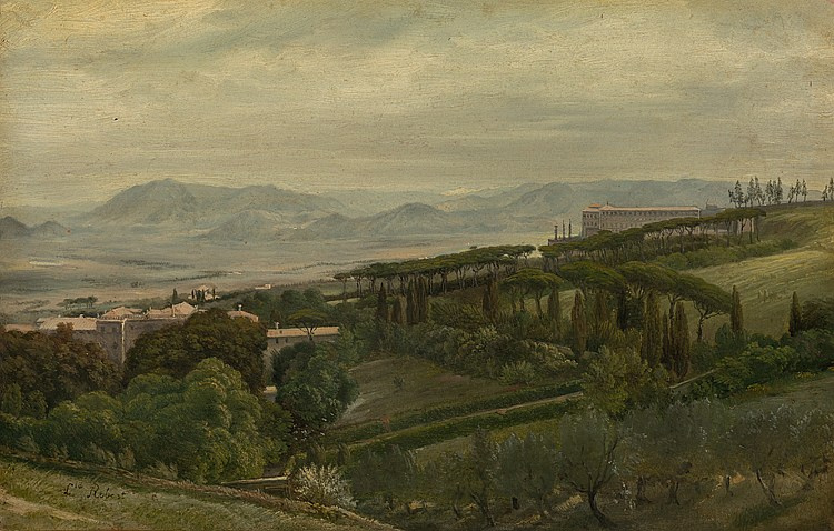 Louis Léopold Robert. Villa Mondragone in Frascati on Mount Tusculum