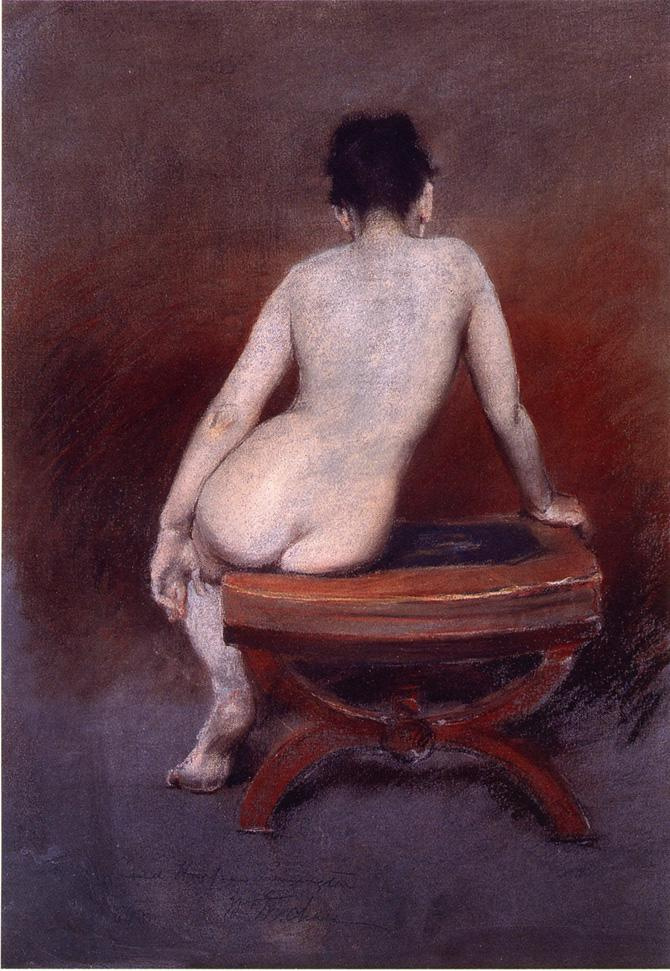 William Merritt Chase. Seated Nude
