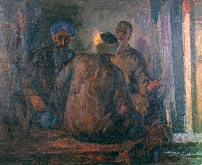 David Isaacovich Rubinstein (1902-1993). Philosophers from Bukhara (Talking about the Koran and cotton)