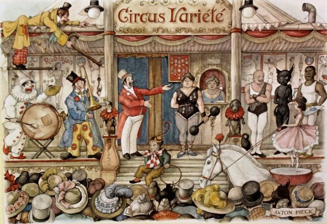 Anton Pieck. Circus performance