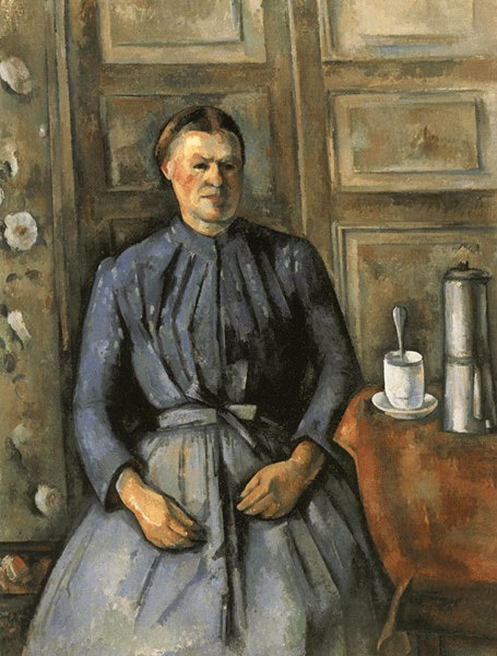 Paul Cezanne. Portrait of woman with coffee pot